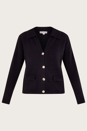 Buy Monsoon V Neck Black Cardigan from Next Australia