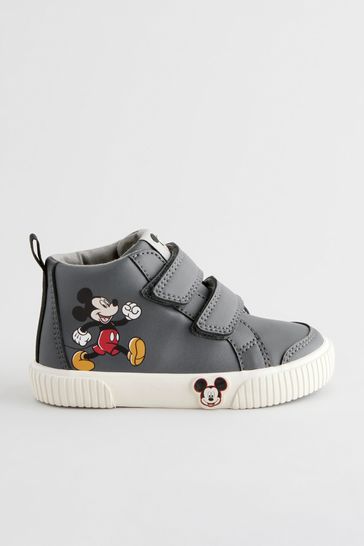 Buy Grey Mickey Mouse Touch Fastening Hightop Boots from Next Sweden