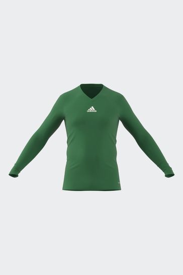 adidas Green Teamwear Base Layer Long Sleeve Top