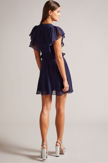 Ted baker 2025 blue ruffle dress
