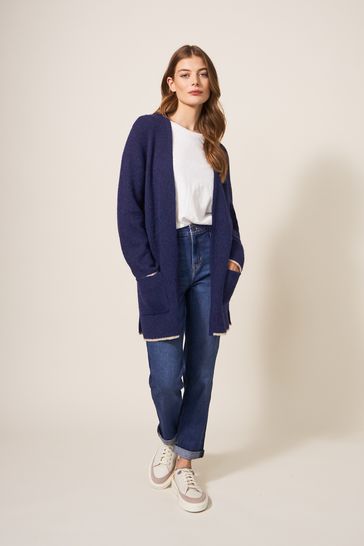 Ladies navy hotsell longline cardigan