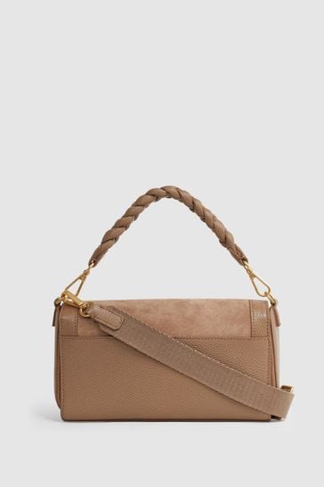 Paul Smith Suede And Leather Crossbody Bag In Brown