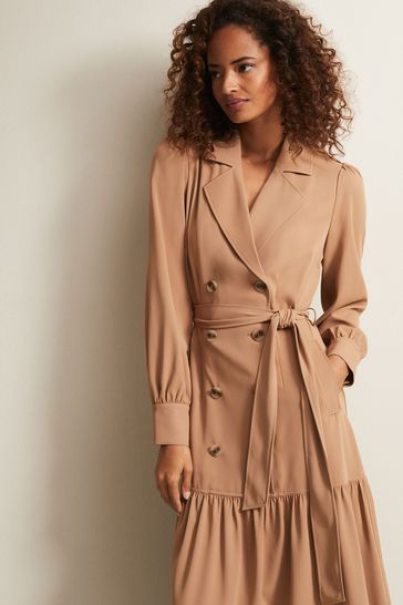Phase Eight Natural Morgan Trench Midi Dress
