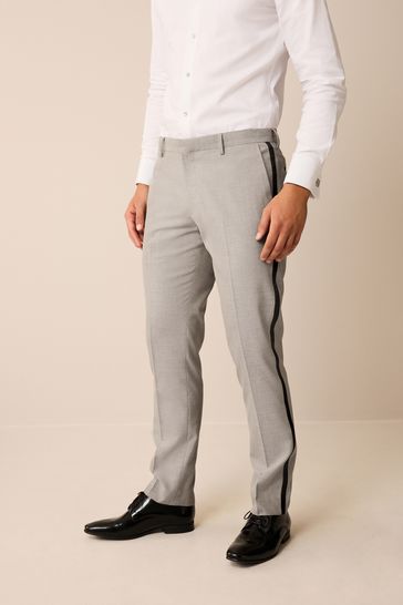 Stone Natural Slim Tuxedo Suit Trousers