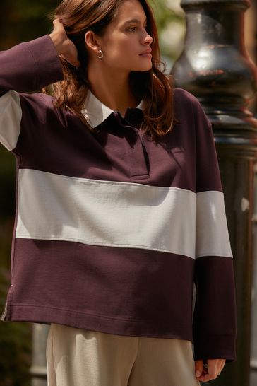 Purple button down polo shirt discount