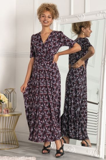 Half sleeve deals sleeve maxi dress