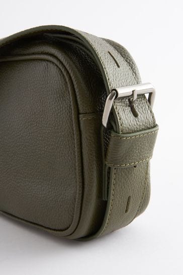 Buy Khaki Green Leather Camera Bag from Next Singapore