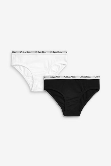 Calvin Klein Black Modern Cotton Girls Bikini Underwears 2 Pack