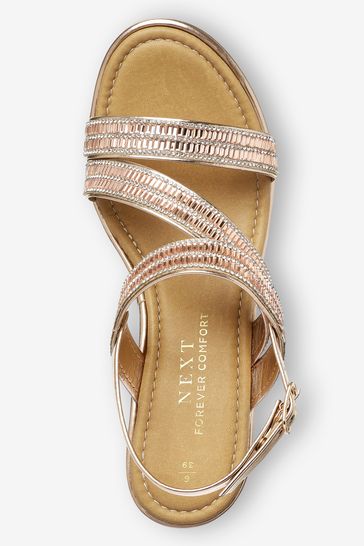Next rose gold wedges discount