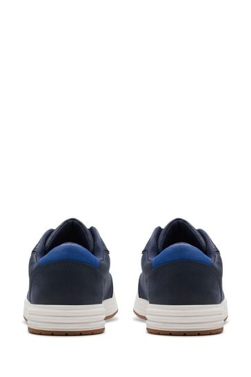 Clarks navy trainers online