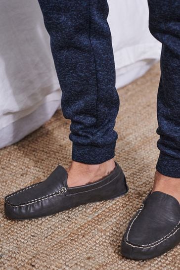 Navy moccasins hot sale
