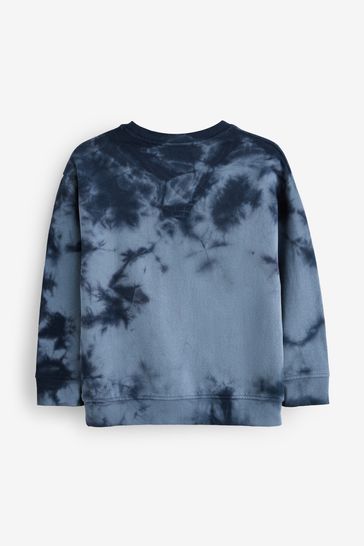 Buy Blue Tie Dye Crew Neck Sweatshirt 3 16yrs from Next Luxembourg