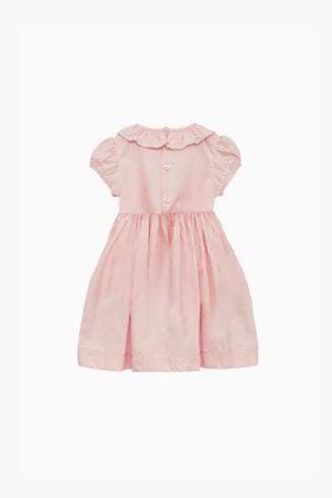 Pink smocked sale dress
