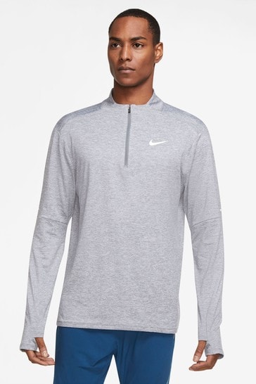Nike Grey Element Half Zip Running Top