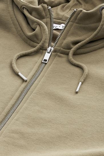 Mens khaki zip up on sale hoodie