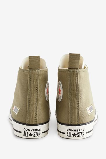 Olive converse store high tops