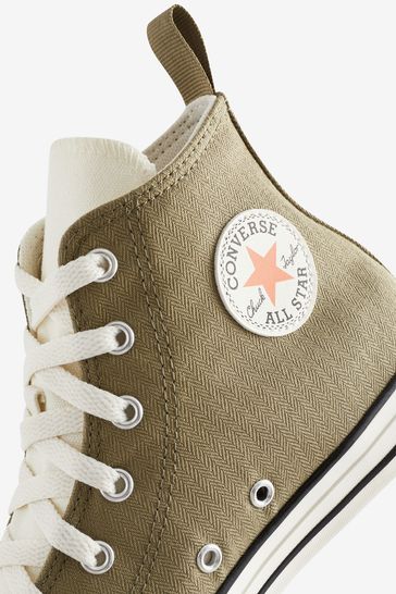 Converse high sales tops olive green