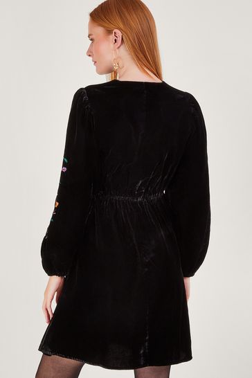 Monsoon black on sale velvet dress