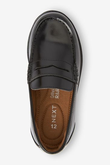 Black smart loafers sales
