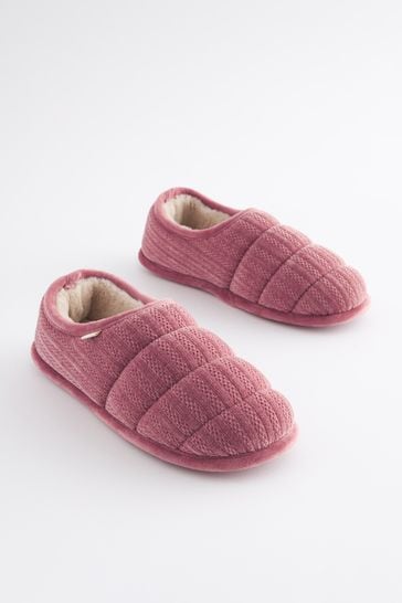 Buy Pink Corduroy Shoot Slippers from Next Austria