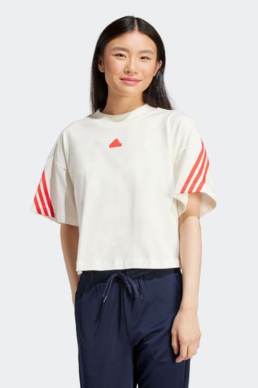 adidas White Sportswear Future Icons 3-Stripes T-Shirt
