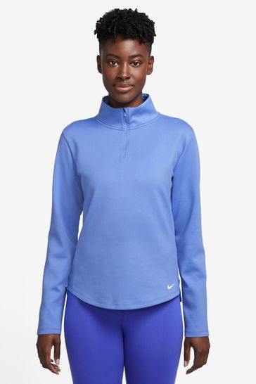 Buy Nike Blue Therma Fit Half Zip Running Top from Next Hungary