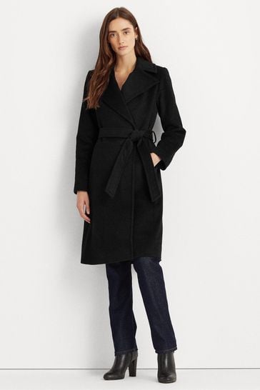 Lauren ralph lauren wool blend wrap coat shop