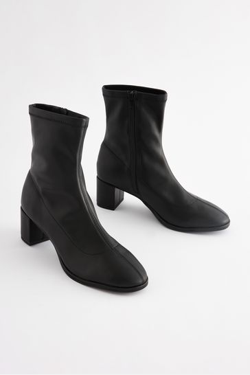 Black Extra Wide Fit Forever Comfort Ankle Sock Boots