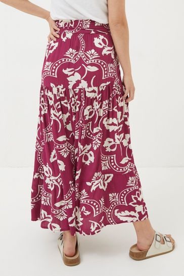 Purple floral discount maxi skirt