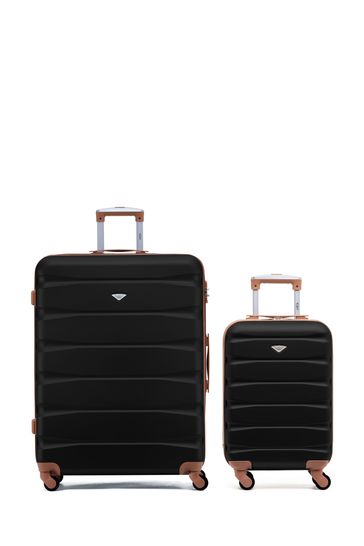 Set Of 2 Large Check-In & Small Carry-On Hardcase Travel Suitcase