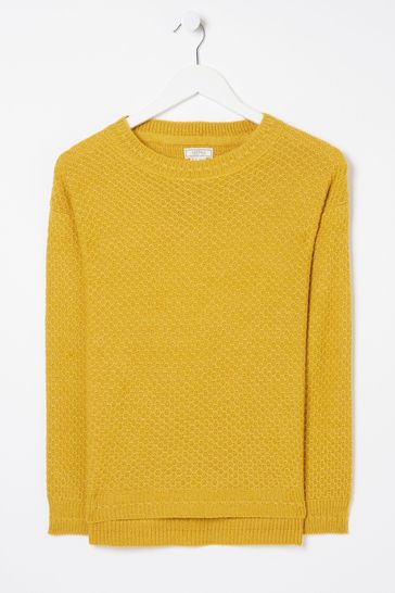 FatFace Ellie Yellow Jumper