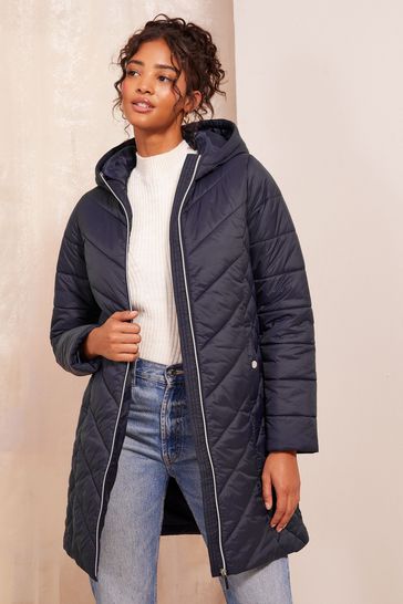 Buy Friends Like These Navy Blue Petite Mid Length Quilted Jacket from Next Saudi Arabia