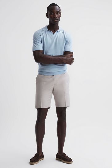 Buy Reiss Stone Southbury Cotton Blend Chino Shorts from Next Cyprus