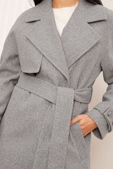 Petite wrap coat top
