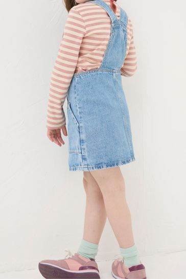 Buy FatFace Blue Denim Pinafore Dungarees from Next Luxembourg