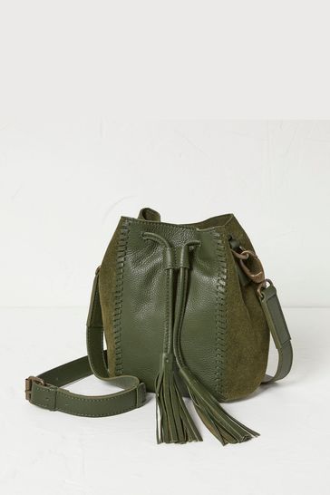 Olive green bucket bag clearance