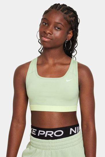 Nike Green Dri-FIT Swoosh Medium Support Bra