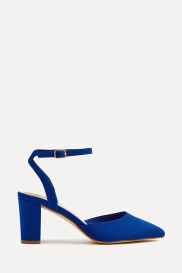 Blue and shop white heels