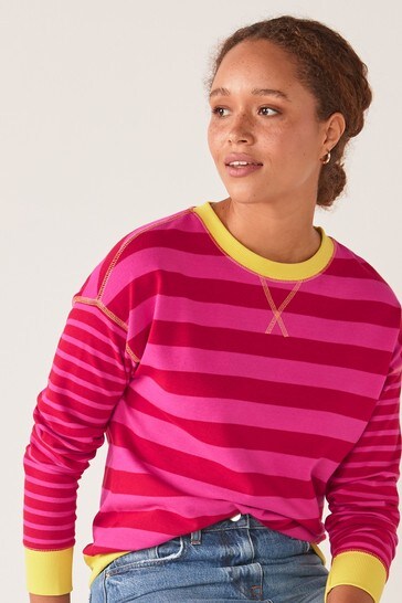 Red/Pink Stripe Sweatshirt