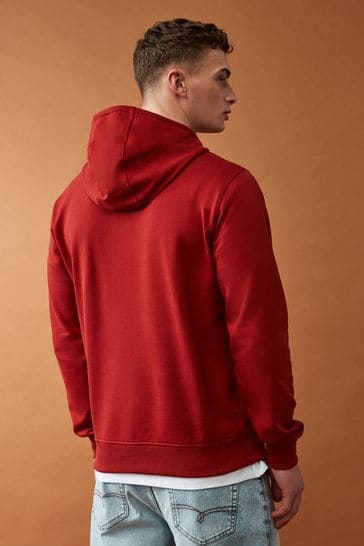 North face drew peak hoodie red sale
