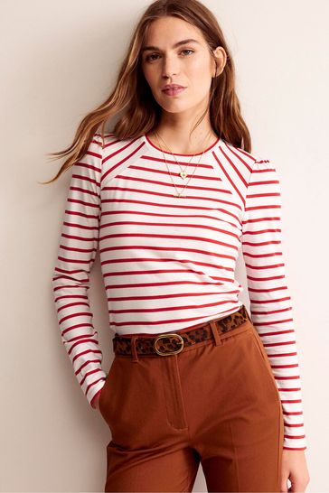 Boden Red Arabella Stripe T-Shirt
