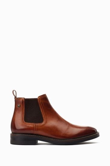 Base London Portland Pull On Chelsea Brown Boots