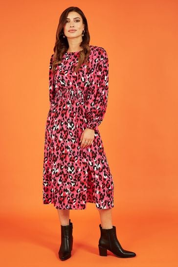 Dalmation print midi dress sale