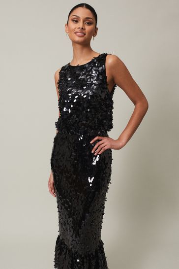 Phase eight black discount sequin dress