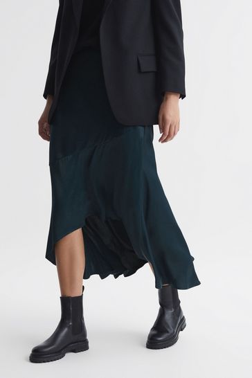 Satin midi top skirt reiss