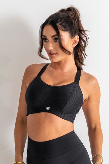 Pour Moi Black Energy Empower Lightly Padded Convertible Sports Bra