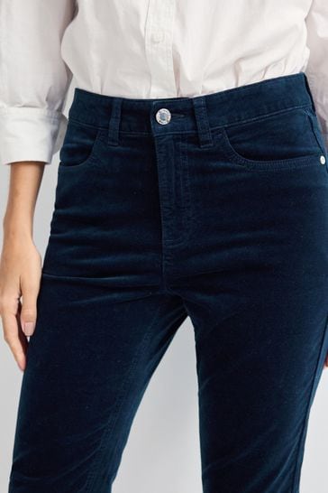 Blue velvet jeans clearance