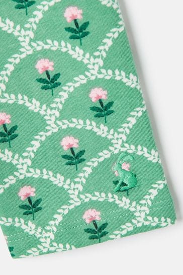 Joules Dee Dee Green Floral Leggings