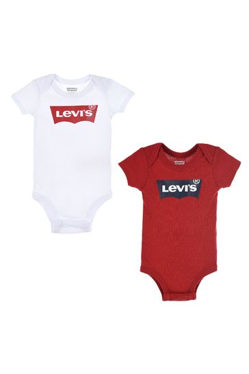 Buy White/Red Bodysuits Two from Next