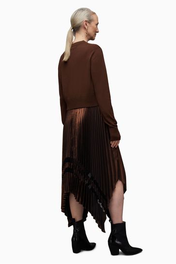 Buy AllSaints Nadia Foil Dress from Next Luxembourg